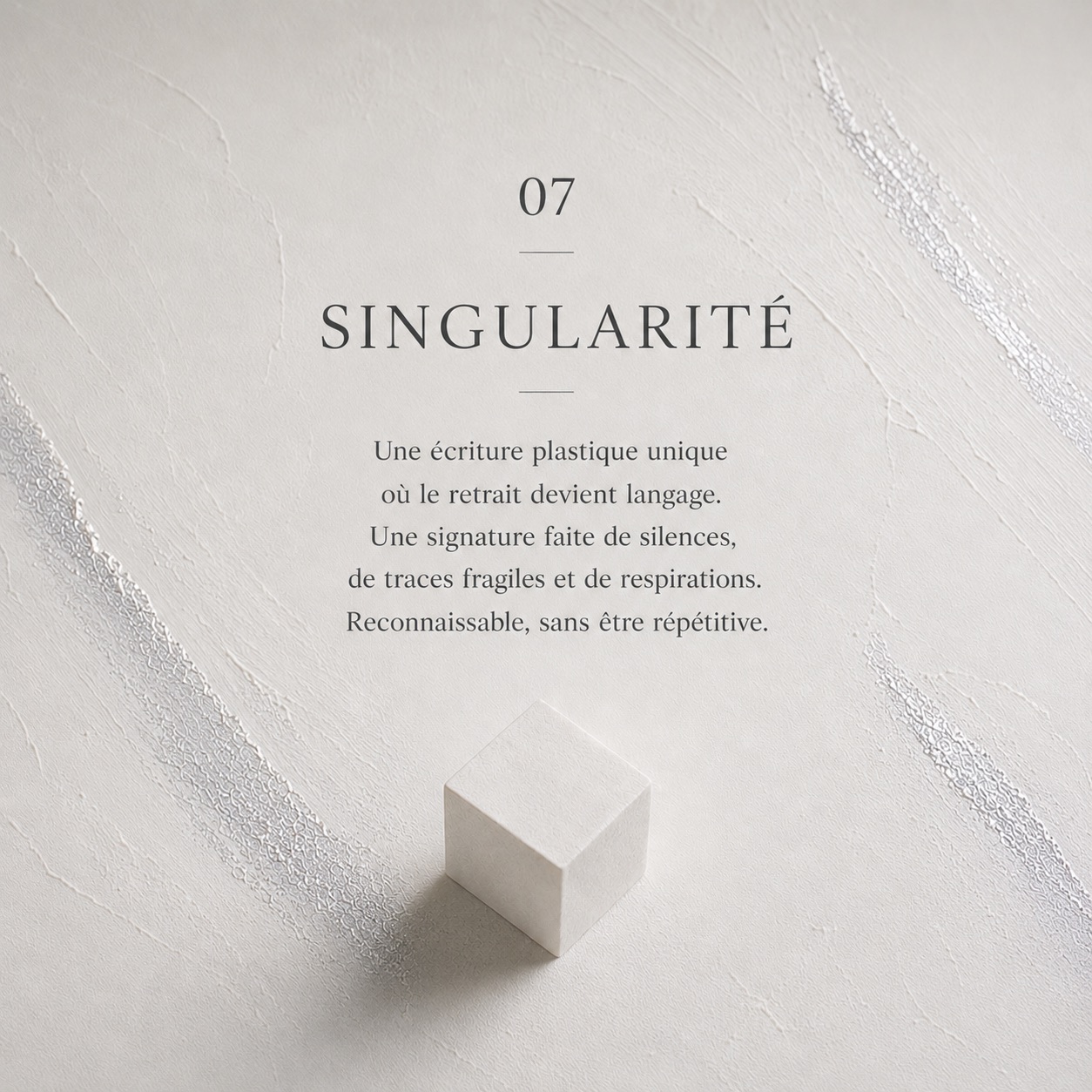 Processus créateur de Marie Dernoncourt — Singularité